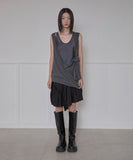 Asymmetrical Draped Layered Skirt