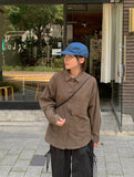 Hedint Vintage Flower Long Sleeve Overshirt