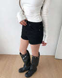 Snap Buckle Slouch Boots