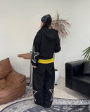 Rubid Crack Star Hood Zip-Up