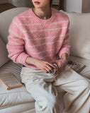 Bren Brush Striped Round Knit