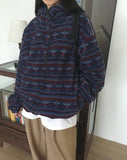 Unin Vintage Nordic Fleece-Two-Way Hood Zip-Up