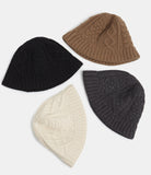 Cable knitting bucket hat