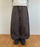 Elini Carpenter Cotton Back Banding Wide Pants