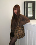 Kirill Leopard Hobo Shoulder Bag