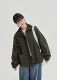 [BAONHAUS] Teiney collar color matching over field jacket