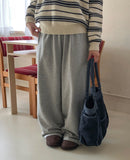 Hillon brushed training banding wide pants