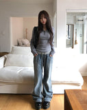 Ine Button Round Slim Hoodie