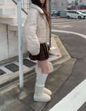 Popping Corduroy Short Padding
