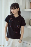 Mushroom Stitch Crop Short Sleeve Tee