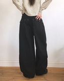 Benon Star Rivet Wide Cotton Pants