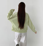 Daily Collar Light Shibori Windbreaker