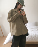 [UNISEX] Sket Autumn Check Overfit Long Sleeve Shirt