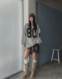 80 Numbering Printing Loose Fit Long Sleeve