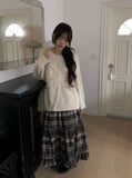 Megan Ribbon Overfit Round Knit