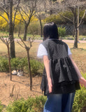 [BAONHAUS] Value Dot Ribbon Vest