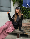 Eto Summer See-through Shoulder Slit Knit
