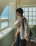 Rogers round emboss cardigan