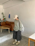 [unisex] Nazuna Summer Linen Stripe Over Knit