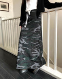 Seha Camo Banding Brushed Long Skirt