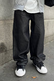 Untouched wide BK BL denim pants (raw-indigo)