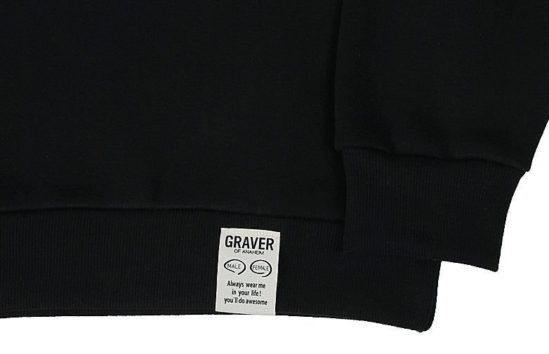 [GRAVER]★MAYBE TONIGHT COMICS FLOWER DRAWING SWEATSHIRT GRAVER(グレーバー) - MAYBETONIGHTコミックフラワー