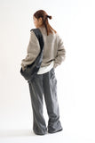 Reverse edge relaxed wool knit