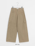 Dadin Cargo Wide Cut Cotton Pants