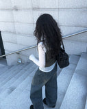 [A/M] Seulleon Cut Denim Washing Wide Pants