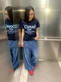 Ain Semi-Balloon Fit Wide Denim Pants