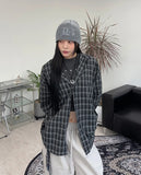 Dehen Oversized Fit Checkered Shirt