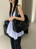 Clate layered pocket string mini sleeveless one piece
