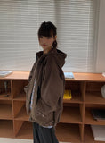 [unisex] Filta Washing Cotton Hood Zip-Up Jacket