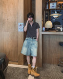 Pier Adjust Bermuda Denim Pants