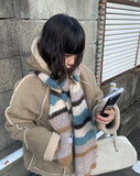 Tiki Color Matching Wool Muffler