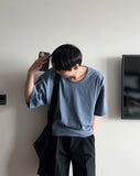 Jun Inner U-Neck Washing Short Sleeve Tee