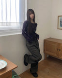 Piin Stud Brushed Vintage Wide Pants