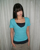 Pton Deep V-Neck Short Sleeve T-shirt