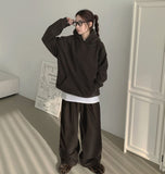 Corduroy Cody Set-up Pintuck Wide Loose-Fit Hood Two-Piece Thick Brushed