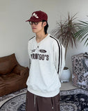 Paz V-neck embroidery sweatshirt