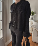 Mir Shining Tweed Crop Jacket