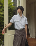 NT Nylon Two-Pocket Snap Short Sleeve Shirt