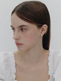 Subni Flow Silver One-Touch Earrings S