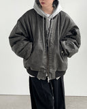 Chrissy leather MA-1 padded jumper