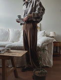 Rude wide pin tuck slacks