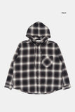 Reims over hooded check shirt