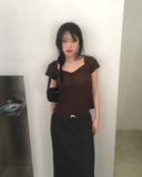Tano Dot Lace Ribbon Long Skirt