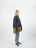 Heavy Overfit Check Colorblock Shirt