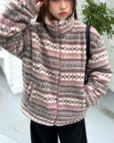 Drin Nordic Fluffy Overfit Fleece Zip-up