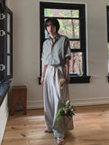 Marina two-tuck banding balloon slacks